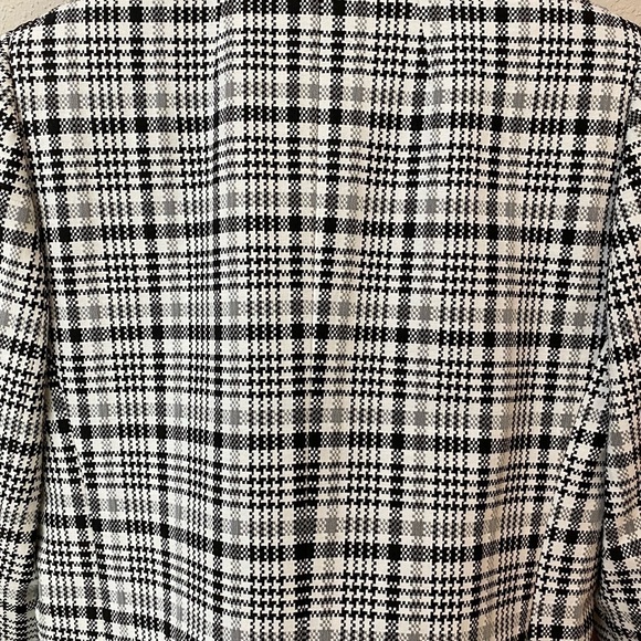 ALEX MARIE BLACK AND WHITE PLAID COAT JACKET LIKE NEW - Picture 6 of 11